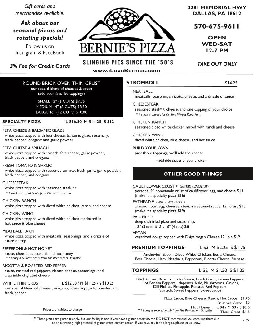 Bernie's Pizza